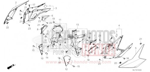 SIDE COWL/NOZZLE CB1000GTT de 2026